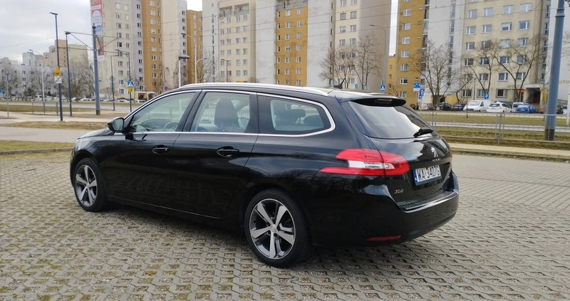 Peugeot 308 cena 46000 przebieg: 109781, rok produkcji 2016 z Warszawa małe 172